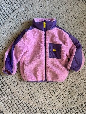 Kids Pink and Purple Sherpa Jacket sz 3/4T